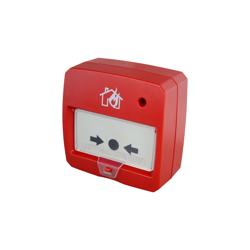 Pulsador convencional rearmable - Certificado EN54 - Indicador LED - Instalación en superficie - Rearmado con la mano... - Alarm