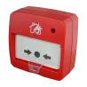 Pulsador convencional rearmable - Certificado EN54 - Indicador LED - Instalación en superficie - Rearmado con la mano... - Alarm