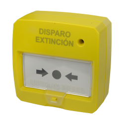 Pulsador rearmable - Especial para panel de extinción - Activación manual - Indicador LED - Instalación en superficie...