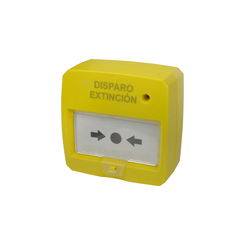 Pulsador rearmable - Especial para panel de extinción - Activación manual - Indicador LED - Instalación en superficie... - Alarm