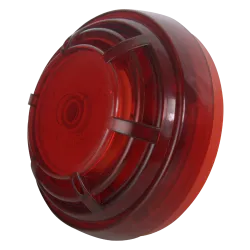 DMTECH - Sirena cableada para interior de incendios - Potencia de sonido 96 dB a 1 m - Flash LED - Base baja para una... - Alarm