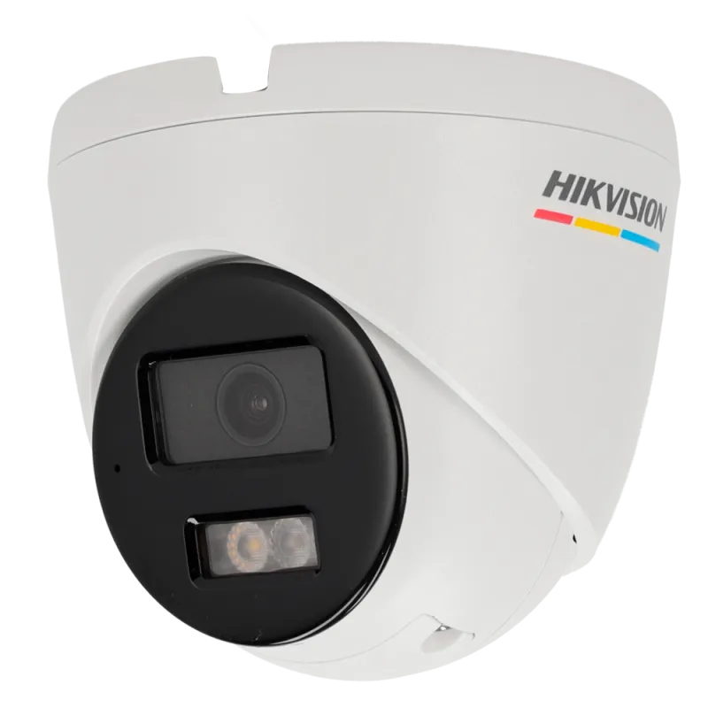 Cámara Turret IP Hikvision - Gama Value - 2 MP | Lente 2.8 mm | Micrófono integrado - IR 30 m | DWDR | ColorVu - PoE ... - Alarm