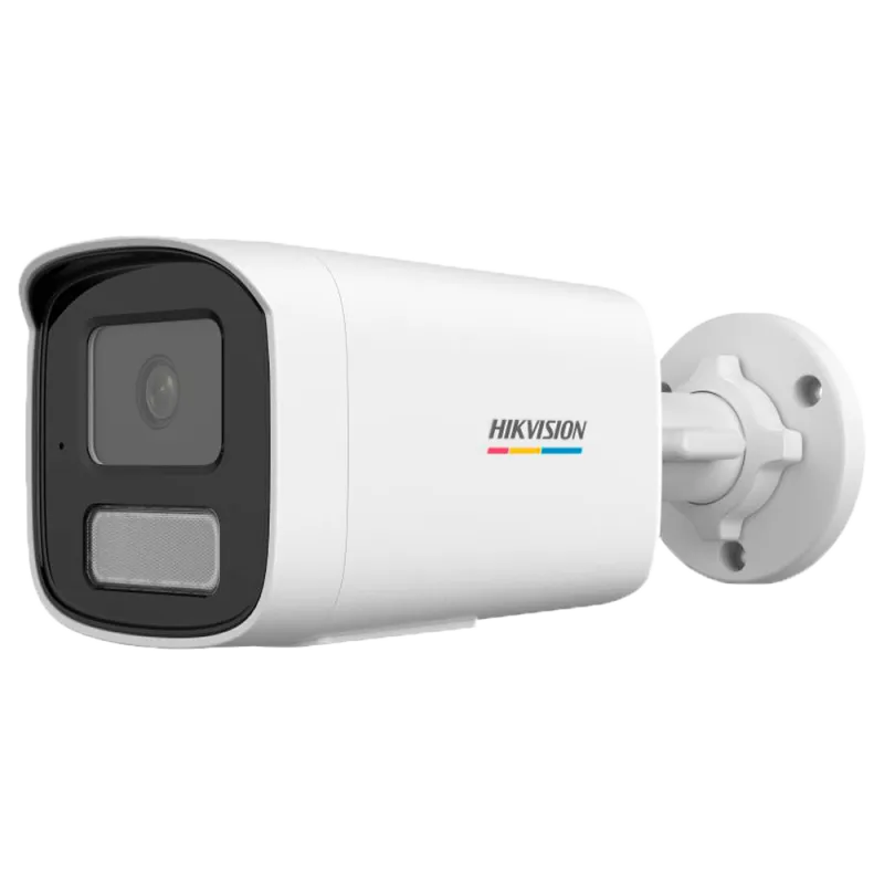 Cámara Bullet IP Hikvision - Gama Value | microSD 512 GB - 4 MP | Lente 4.0 mm | ColorVu - IR 50 m | WDR 120 dB | Mic... - Alarm