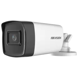 Hikvision - Cámara Bullet 4en1 Gama Value - Resolución 5 Megapíxel (2560x1944) - Lente 3.6 mm - IR Alcance 80 m - Imp... - Alarm