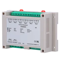 Módulo de adquisición y control de datos - 8 entradas digitales / 8 salidas de relé (NA/NC) - Protocolos: Modbus/TCP,... - Alarm