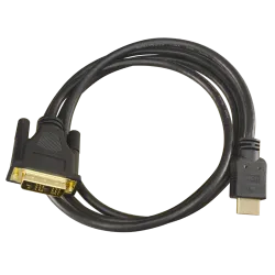 Cable DVI a HDMI - Conector HDMI tipo A macho - Conector DVI macho - 1.8 m - Color negro - Conectores anticorrosión - AlarmSyste