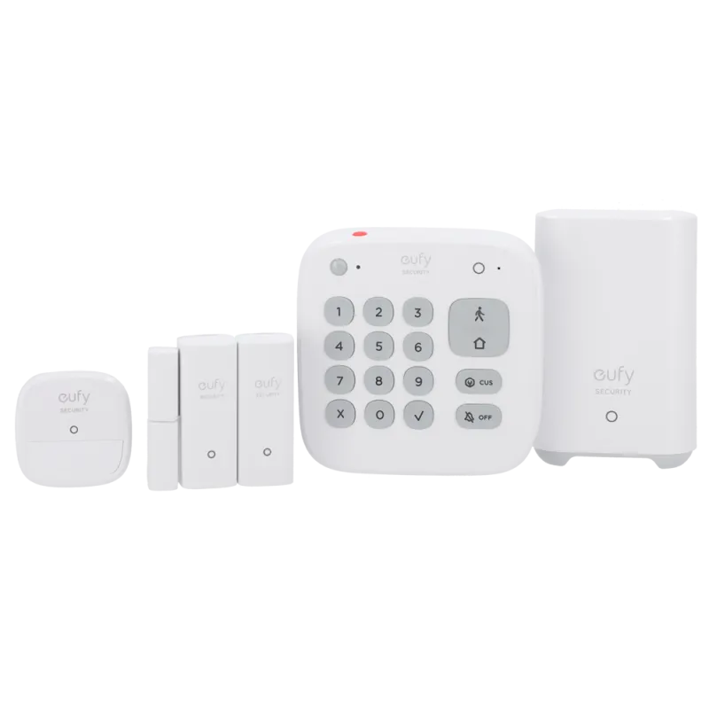 Kit de alarma Eufy by Anker - HomeBase WiFi/LAN/RF - Teclado independiente con batería - 2 sensores de apertura inalá... - Alarm