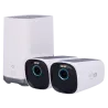 Kit 2 Cámaras 4K solar + 1 HomeBase 3 - Detección Humanos, mascotas y vehículos - HomeBase WiFi con sirena - Almacena... - Alarm
