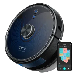 Robot Aspirador Eufy by Anker - Potencia máxima de 3200 Pa - Capacidad del depósito 330 ml Polvo, 200 ml Agua - Tecno... - Alarm