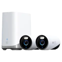 Kit 2 Cámaras + 1 HomeBase 3 Eufy by Anker - 4K /Detección Humanos, mascotas y vehículos - HomeBase WiFi con sirena -... - Alarm