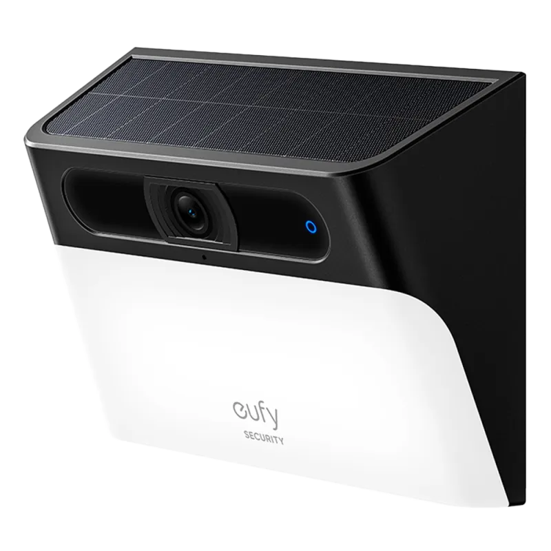 Cámara con foco solar Eufy by Anker - Resolución 2K / Detección PIR y Humanos - Batería solar 5200 mAh / Foco 300 lm ... - Alarm