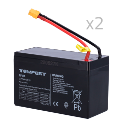 Batería para TEMPEST-BAT300 URFOG - 12V / 9Ah - Conectores especiales - Recambio sencillo - Incluye 2 baterías