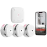 Kit de detección de incendio autónomo X-Sense - Inlcuye 3 detectores de humo XS01-M y Hub SBS50 - Conexión con HUB SB... - Alarm