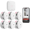Kit de detección de incendio autónomo X-Sense - Inlcuye 6 detectores de humo XS01-M y Hub SBS50 - Conexión con HUB SB... - Alarm