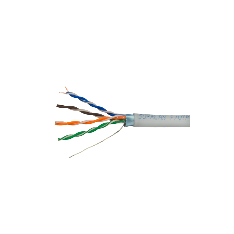 Cable FTP - Categoría 5E - Rollo de 305 metros - Cubierta color gris - Diámetro 5.5 mm - Compatible con Baluns