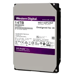 Disco duro Western Digital - Capacidad 14 TB - Interfaz SATA 6 Gb/s - Modelo WD142PURP - Especial para Videograbadore... - Alarm