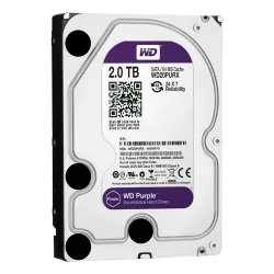 Disco duro - Capacidad 2 TB - Interfaz SATA 6 Gb/s - Modelo WD20PURX - Especial para Videograbadores - Suelto o insta... - Alarm