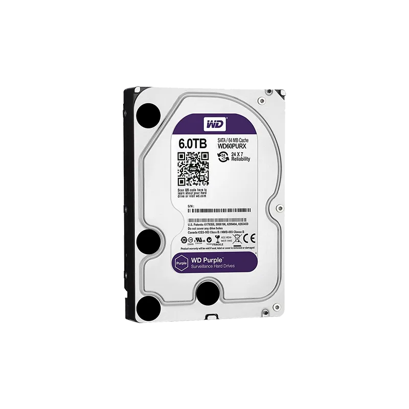 Disco duro Western Digital - Capacidad 6 TB - Interfaz SATA 6 Gb/s - Modelo WD60PURX - Especial para Videograbadores ... - Alarm