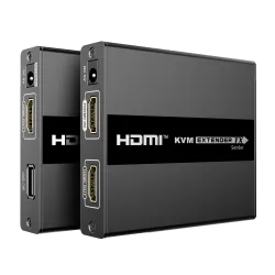 Extensor HDMI con KVM - Emisor y receptor - Alcance 60 m - Sobre cable UTP Cat 6 - Hasta 1080p@60Hz - Alimentación DC... - Alarm