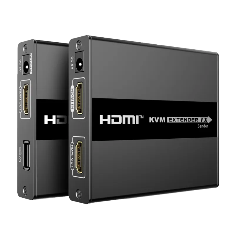 Extensor HDMI con KVM - Emisor y receptor - Alcance 60 m - Sobre cable UTP Cat 6 - Hasta 1080p@60Hz - Alimentación DC... - Alarm