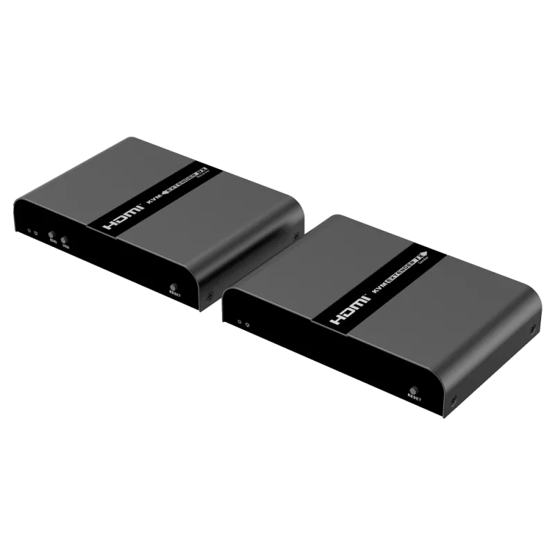 Extensor HDMI con KVM - Emisor y receptor - Alcance 100 m - Sobre cable UTP Cat 7 - Hasta 4K@30Hz - Alimentación DC 5 V - AlarmS