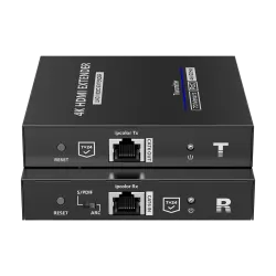 Extensor activo HDMI - Emisor y receptor - Alcance 70 m - Sobre cable UTP Cat 7 - Hasta 4K@60Hz - Alimentación DC 12 V - AlarmSy