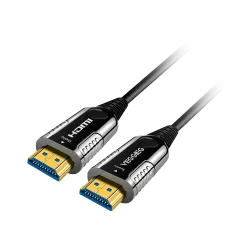 Cable HDMI de fibra óptica - Conectores HDMI tipo A macho - Soporte 4K@60 Hz - 50 m - Cable no es reversible - Color... - Alarm