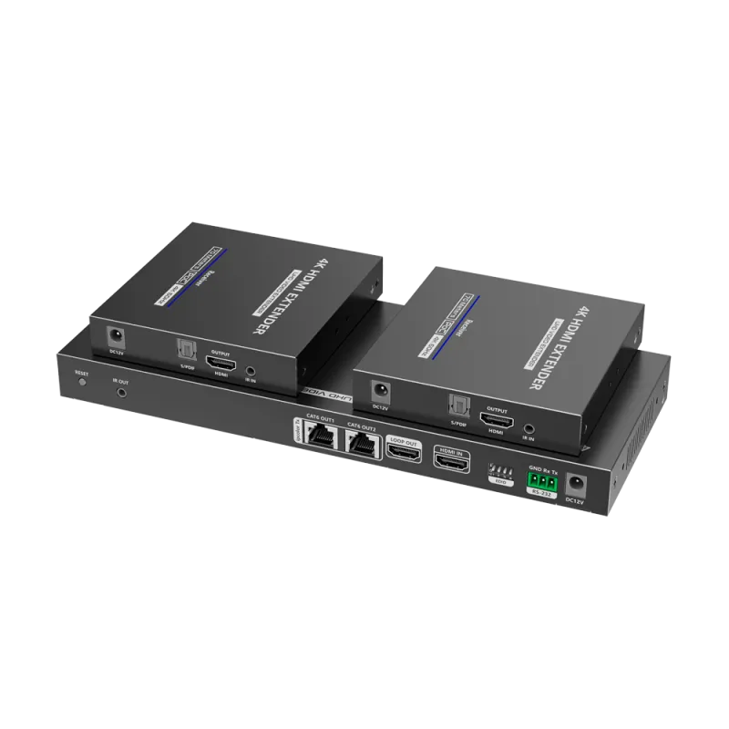 Splitter-Extensor HDMI 1x2 - 1 transmisor / 2 receptores - Resolución hasta 4K@60Hz - Alcance hasta 70m - Sobre cable... - Alarm
