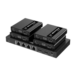 Splitter-Extensor HDMI1x4 - 1 transmisor / 4 receptores - Resolución hasta 4K@30Hz - Alcance hasta 70m - Sobre cable ... - Alarm