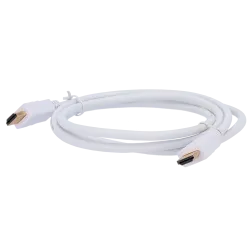 Cable HDMI - Conectores HDMI tipo A macho - Alta velocidad - 1 m - Color blanco - Conectores anticorrosión - AlarmSystems.Shop