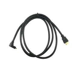 Cable HDMI - Conectores HDMI tipo A macho - Conector acodado 90° - 1.8 m - Color negro - Conectores anticorrosión - AlarmSystems