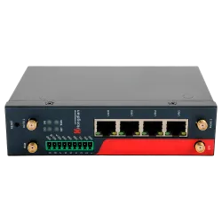 Hongdian Router Industrial 4G - 4G Cat 4 - 4 puertos PoE+ Ethernet RJ45 10/100/1000 - 2 Ranuras tarjeta SIM 4G/3G - ... - Alarm