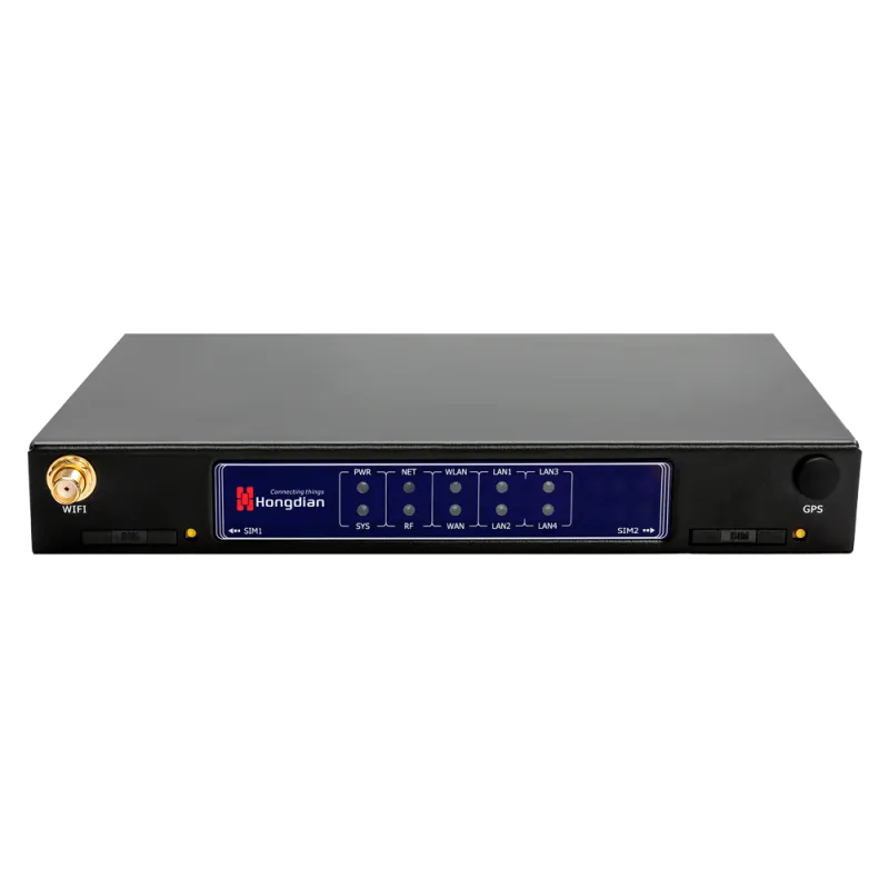 Hongdian Router Industrial 4G - 4G Cat 4 - 5 puertos Ethernet RJ45 Fast Ethernet - Doble Módem Dual SIM - Puertos R... - Alarm