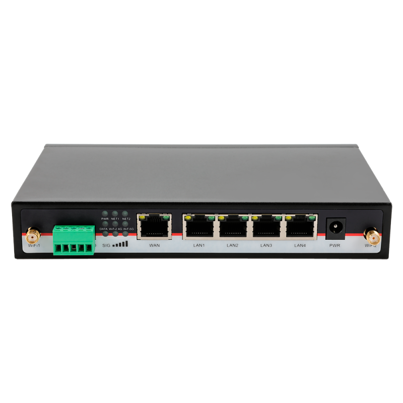 Hongdian Router 5G Industrial - 5G Sub-6Ghz SA/NSA - 5 puertos Ethernet RJ45 Gigabit - Doble Módem Dual SIM - Puert...