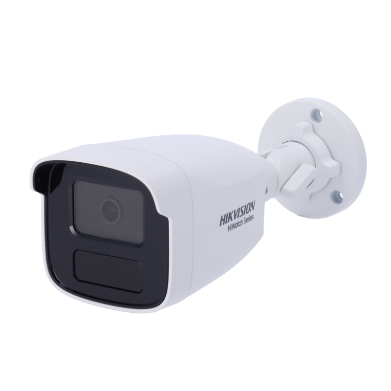 Cámara Bullet IP Hikvision - Gama HiWatch - 8 MP | Lente 4.0 mm - IR 50 m | DWDR - PoE | H.265+ | IP67 - WEB, Softwa...