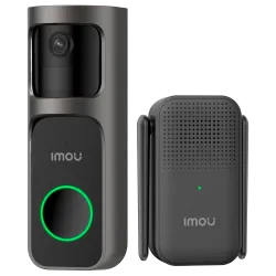 Doorbell WiFi a bateria Imou 3 Megapixel 2K - Batería 5000 mAh - Lente 2.3 mm / IR 5m - Detección de humanos por PIR ... - Alarm