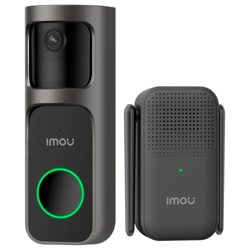 Doorbell WiFi a bateria Imou 3 Megapixel 2K - Batería 5000 mAh - Lente 2.3 mm / IR 5m - Detección de humanos por PIR ... - Alarm