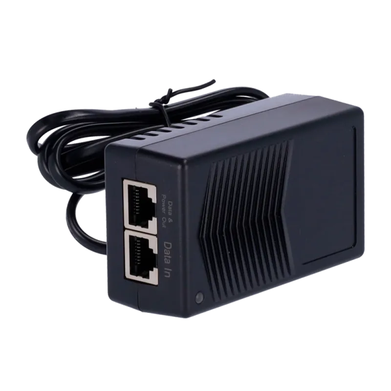 Inyector PoE - Entrada/Salida RJ45 10/100 Mbps - Potencia 15 W - Distancia máxima 100 m - Velocidad 100M - Estabiliza... - Alarm