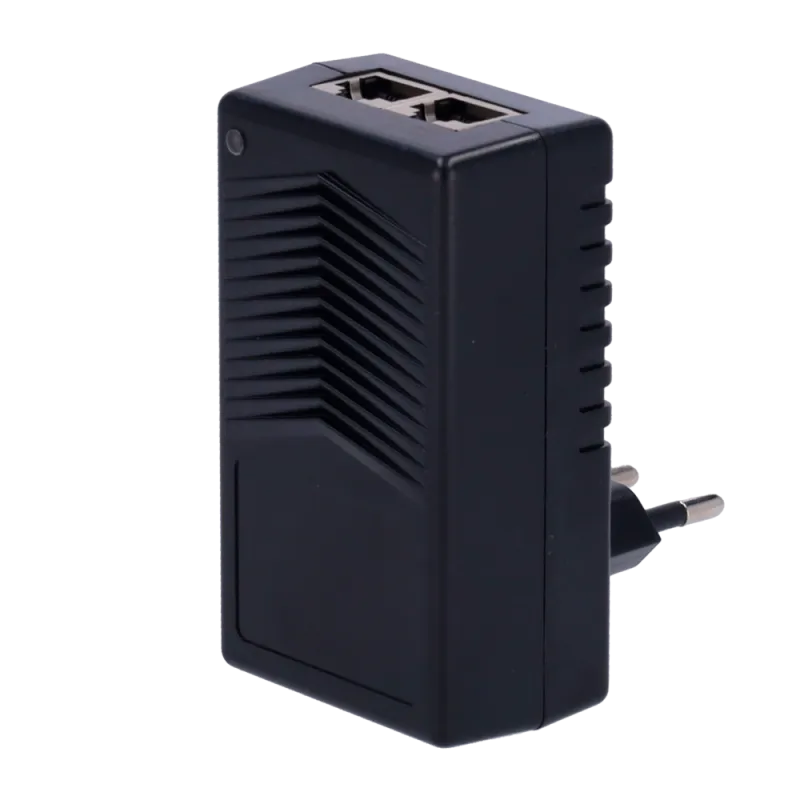 Inyector PoE de pared - Entrada/Salida RJ45 10/100 Mbps - Potencia 15 W - Distancia máxima 100 m - Velocidad 100M - E... - Alarm