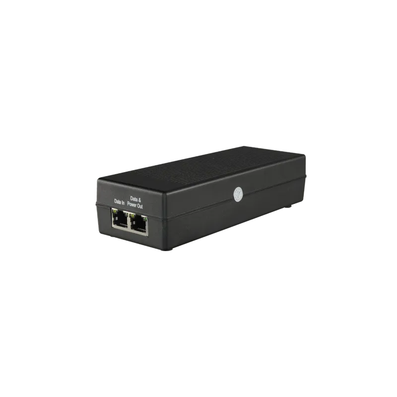 Inyector PoE - Entrada/Salida RJ45 10/100/1000 Mbps - Potencia 30 W - Distancia máxima 100 m - PoE/PoE+ IEEE802.3af/a... - Alarm
