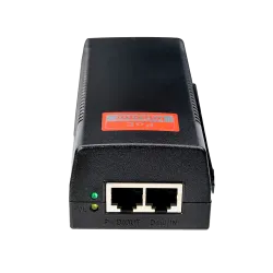 Inyector PoE - Entrada/Salida RJ45 10/100/1000 Mbps - Potencia 90 W - Distancia máxima 100 m - PoE/PoE+/Hi-PoE IEEE80... - Alarm