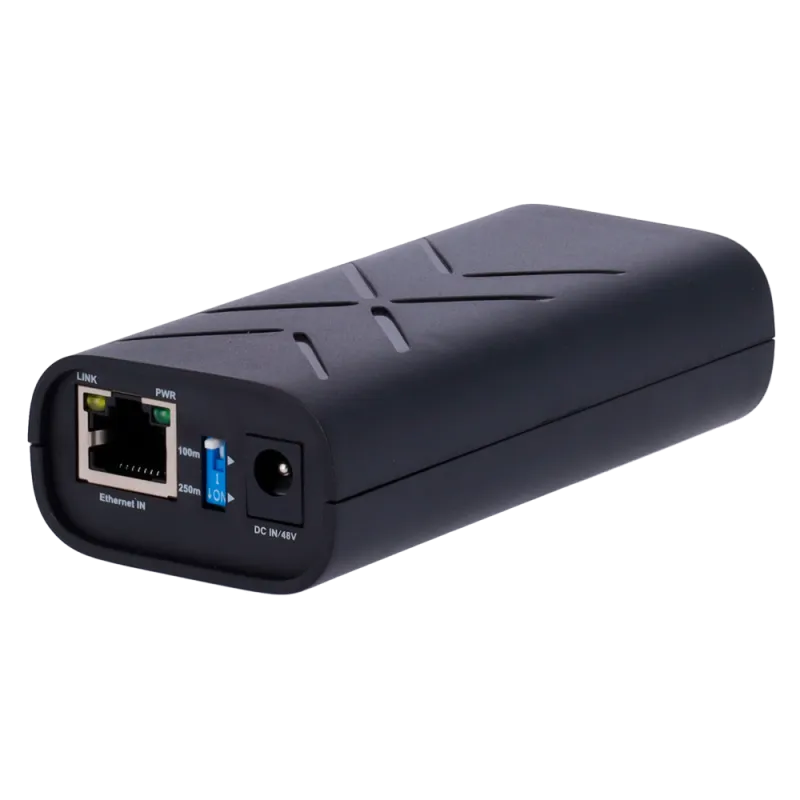 Inyector PoE Dual - Entrada RJ45 10/100/1000 Mbps - Potencia total 60 W - Distancia máxima 100 m - PoE/PoE+ IEEE802.3... - Alarm