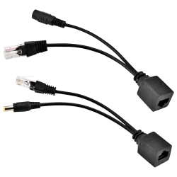 Inyector y Splitter PoE pasivo - Requiere utilizar la pareja incluida - Entrada y salida hasta 48 V - Conectores RJ45... - Alarm