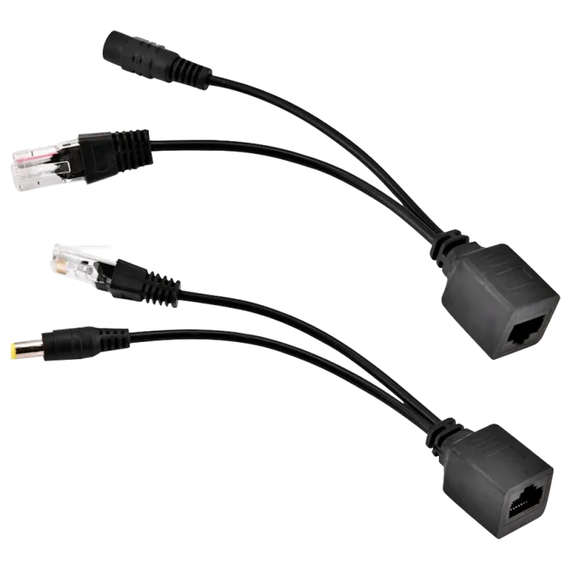 Inyector y Splitter PoE pasivo - Requiere utilizar la pareja incluida - Entrada y salida hasta 48 V - Conectores RJ45... - Alarm
