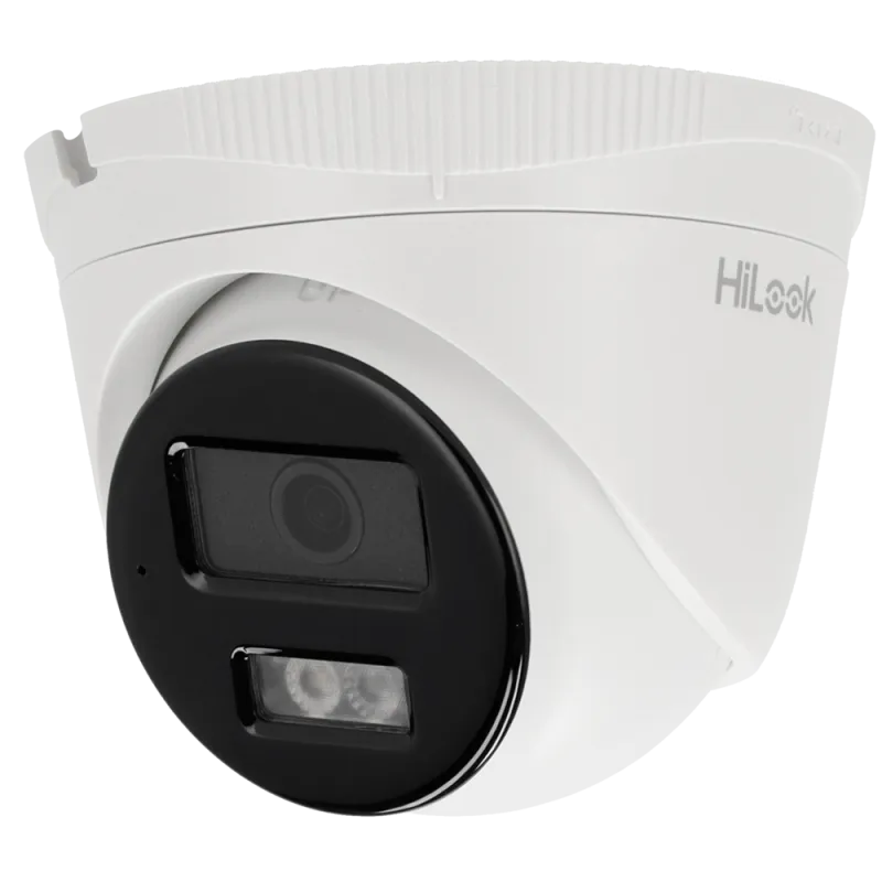 HiLook - Cámara Turret IP - Resolución 4 Megapixel (2560x1440) - Lente 2.8 mm | Micrófono integrado - Luz híbrida 30 ... - Alarm