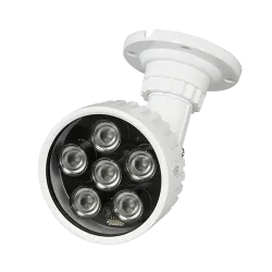 Foco infrarrojo de alcance 100m - Iluminación por LEDs - 850nm, 60° de apertura - 6 leds Ø10 - Incluye célula de foto... - Alarm