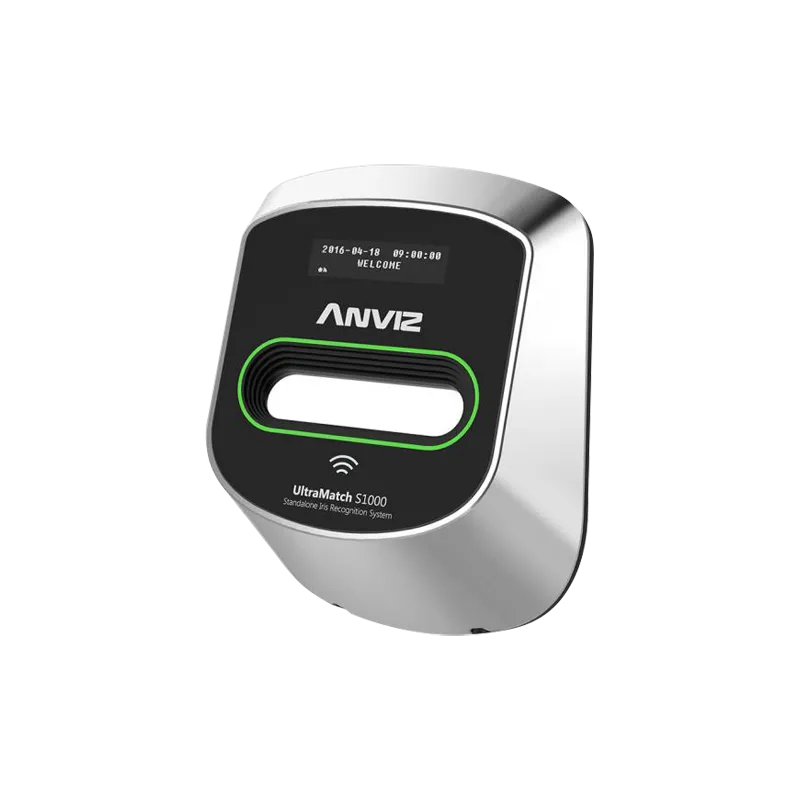 Lector biométrico autónomo ANVIZ - Iris y tarjetas EM RFID - 150 grabaciones / 50000 registros - TCP/IP, RS485, Wiega... - Alarm