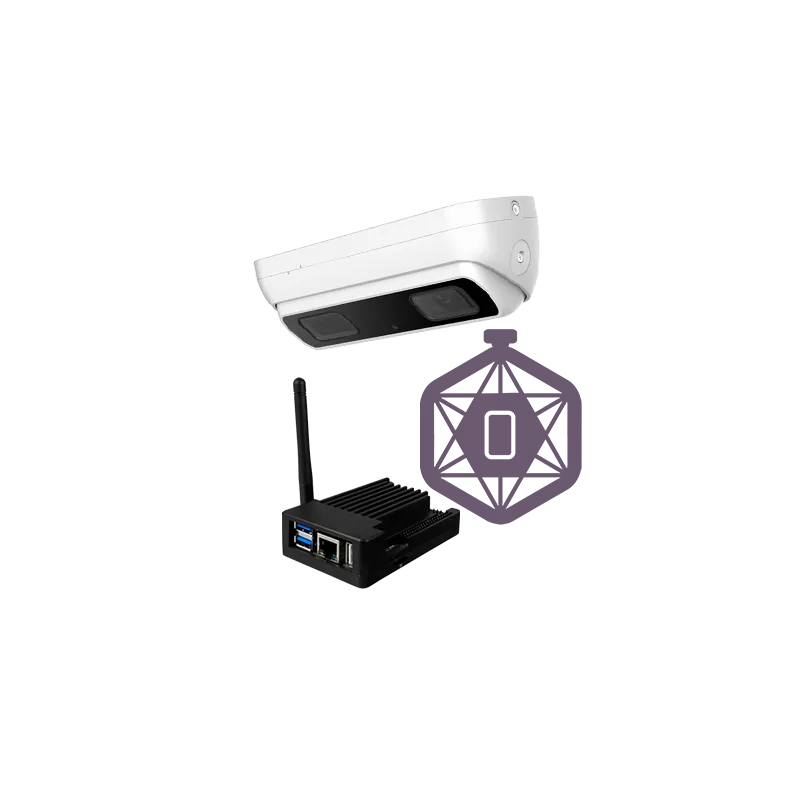 Kit para Control de aforo - Cámara IPCOUNT-3D-EXT-0280 - PC con software SF-COUNT-LITE - Múltiples visores en las ent... - Alarm