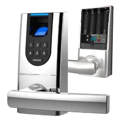 Cerradura inteligente ANVIZ - Huellas dactilares y teclado - Hasta 99 usuarios y 4 administradores - Autónoma 4 x pil... - Alarm