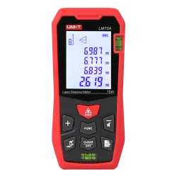 Medidor láser de distancia - Rango de hasta 70 m con precisión milimétrica - Medición de longitud, área, volumen - Di... - Alarm